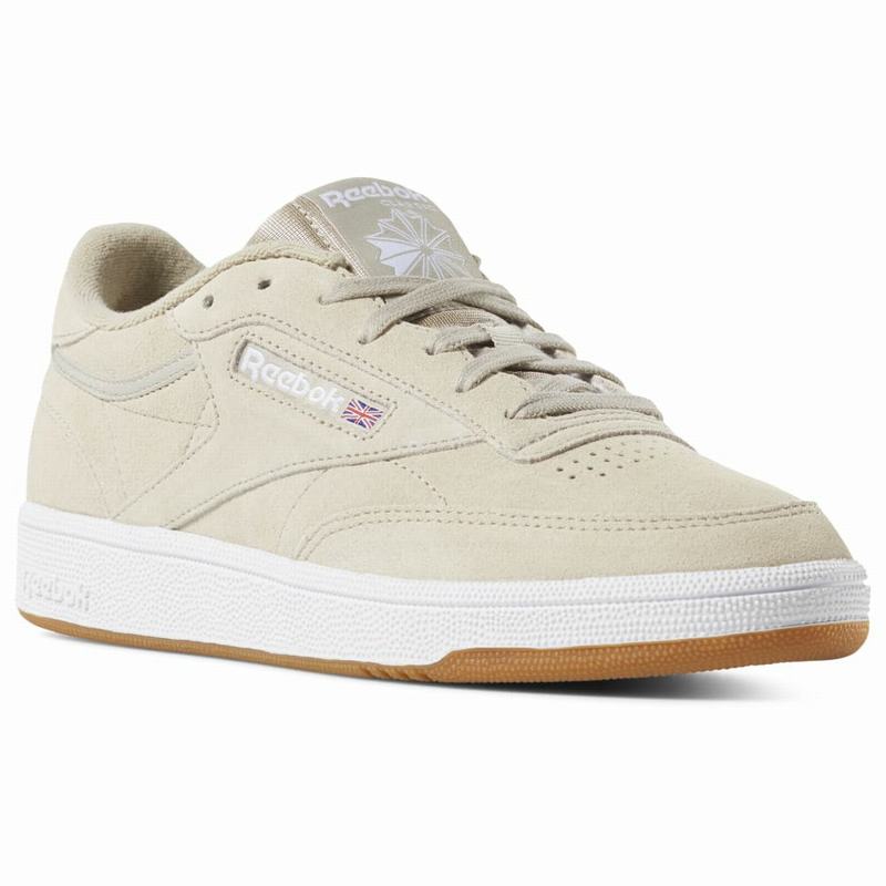 Reebok Club C 85 Tenisky Damske - Béžové/Biele BR7450QW